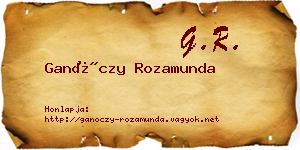 Ganóczy Rozamunda névjegykártya