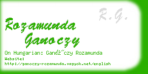 rozamunda ganoczy business card